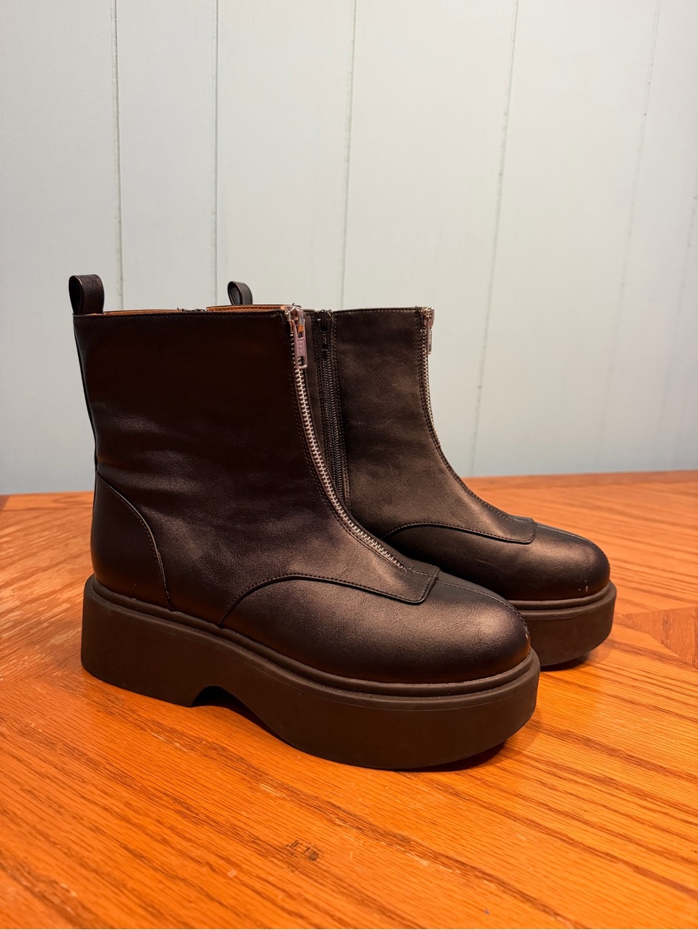 Target Black Platform Zip Ankle Boots